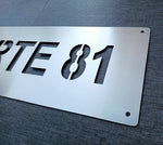 Letreros Placa de Acero Inoxidable