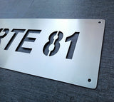 Letreros Placa de Acero Inoxidable