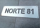 Letreros Placa de Acero Inoxidable